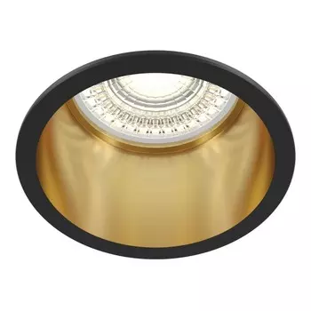 Светильник встраиваемый Technical DL049-01GB, GU10, 1х12 Вт, 68х68х54 мм, чёрный с золотом