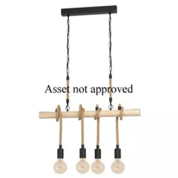 Светильник YOUNGSTOWN, 4x40Вт E27, цвет бежевый, чёрный