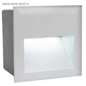 Светильник ZIMBA-LED, 3,7Вт, LED, IP65, 4000k, цвет серебро