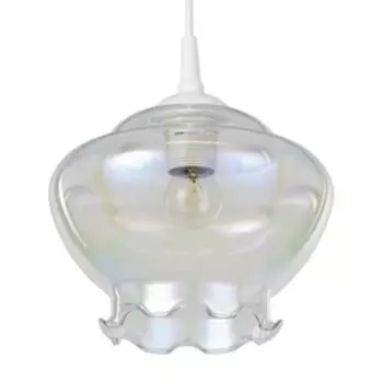 Светильник Злата 1хЕ27 белый/перламутровый 22х22х18см