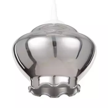 Светильник Злата 1хЕ27 белый/серебро 22х22х18см