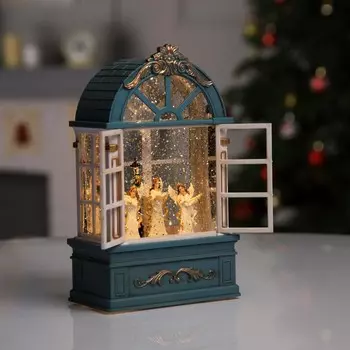 Светодиодная фигура «Ангелы в арке» 13.5 22 7.8 см, пластик, батарейки ААх3 (не в комплекте), USB, свечение тёплое белое