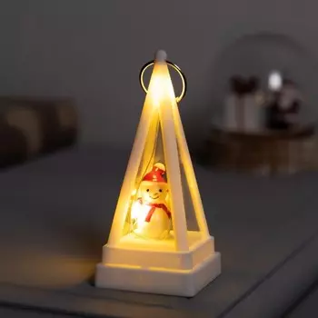 Светодиодная фигура-брелок «Снеговик», 44x9.5 см, LR11303 (в комплекте), свечение тёплое белое