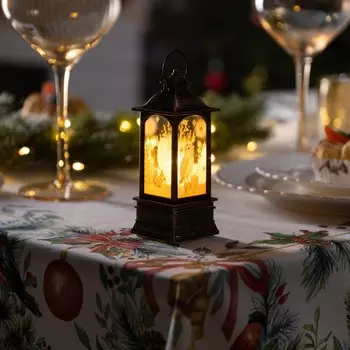 Светодиодная фигура «Бронзовый фонарь с совой» 5 12 5 см, пластик, батарейки AG13х3 (в комплекте), свечение тёплое белое