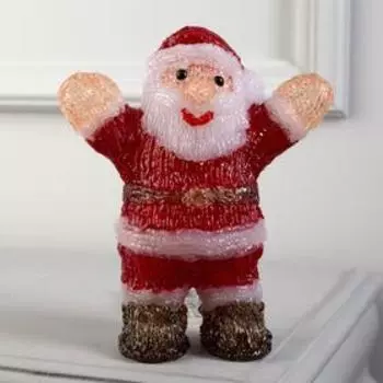 Светодиодная фигура «Дед Мороз» 7 20 7 см, акрил, 15 LED, батарейки ААх2 (не в комплекте), свечение белое
