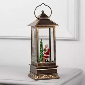 Светодиодная фигура «Дед Мороз и заяц» 10.5 27 10.5 см, пластик, батарейки ААх3 (не в комплекте), USB, свечение тёплое белое