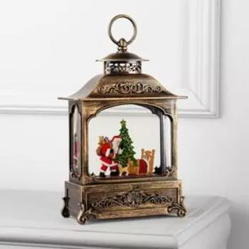 Светодиодная фигура «Дед Мороз с подарками» 18 26 8 см, пластик, батарейки ААх3 (не в комплекте), USB, свечение тёплое белое