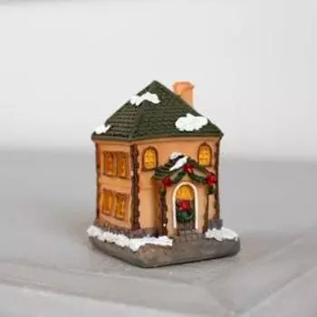 Светодиодная фигура «Дом» 5 4 4 см, керамика, батарейки AG13х2 (в комплекте), свечение тёплое белое