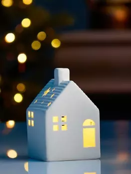 Светодиодная фигура «Дом» 66х9.5 см, 1 LED, LR443(в компл.), свечение тёплое белое