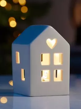 Светодиодная фигура «Дом белый», 84.85.5 см, 1 LED, на батарейках LR443 шт., тёплый белый свет