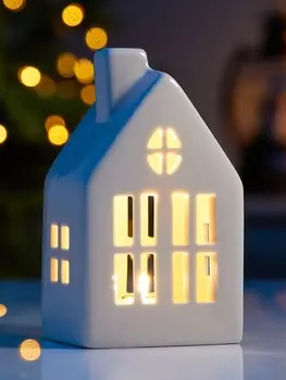 Светодиодная фигура «Дом с трубой», 12.65.57.5 см, 1 LED, на батарейках LR443 шт., тёплый белый свет