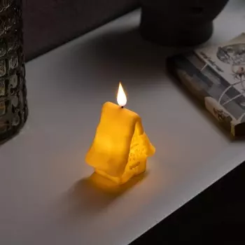Светодиодная фигура «Домик» 7 11.5 5.5 см, пластик, батарейки AG13х3 (в комплекте), свечение тёплое белое