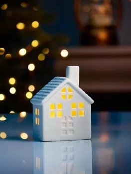 Светодиодная фигура «Домик с круглым окном» 7.75.710.2 см, 1 LED, LR443(в комп.), свечение тёплое белое