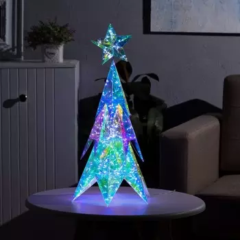 Светодиодная фигура «Ёлка» 27 53 23 см, пластик, USB, свечение белое