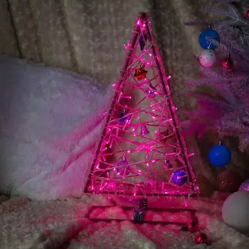 Светодиодная фигура «Ёлка розовая», 33 60 20 см, 15 Вт, 220 В