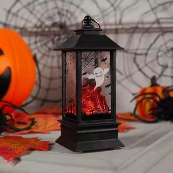 Светодиодная фигура «Камин с привидением» 5 12 5 см, пластик, батарейки AG13х3, свечение тёплое белое