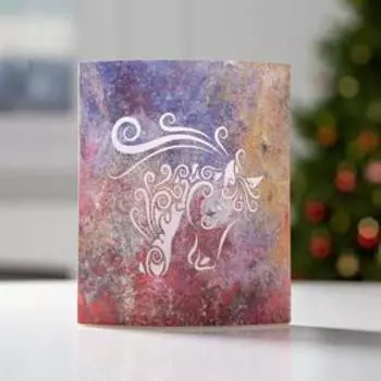 Светодиодная фигура «Лошадь» 13 16 5 см, картон, батарейка ААх2 (не в комплекте), свечение тёплое белое