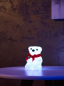 Светодиодная фигура «Медвежонок» 13 10 см, акрил, 20 LED, батарейки ААх2 (не в комплекте), свечение белое