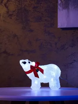 Светодиодная фигура «Мишка» 12 17 см, акрил, 20 LED, батарейки ААх2 (не в комплекте), свечение белое