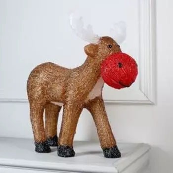 Светодиодная фигура «Мультяшный олень» 45 40 25 см, акрил, 50 LED, 220 В, свечение белое