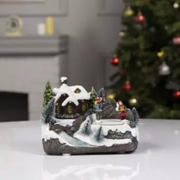 Светодиодная фигура «Новогодний город» 18 14 11 см, полистоун, батарейки ААх3 (не в комплекте), USB, свечение мульти