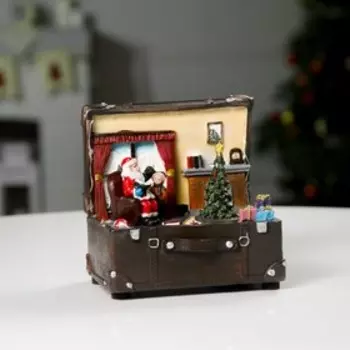 Светодиодная фигура «Новогодняя ночь» 15.5 × 16 × 13 см, полистоун, батарейки ААх3 (не в комплекте), USB, свечение мульти