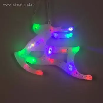 Светодиодная фигура «Олень» 30 23 см, пластик, 220 В, свечение мульти (RG/RB)