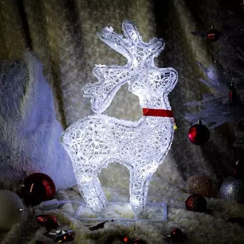 Светодиодная фигура «Олень белый», 32 50 19 см, 10 Вт, 220 В