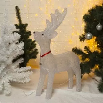Светодиодная фигура «Олень гордый» 52 80 21 см, акрил, 80 LED, 8 режимов, 24 В, свечение белое