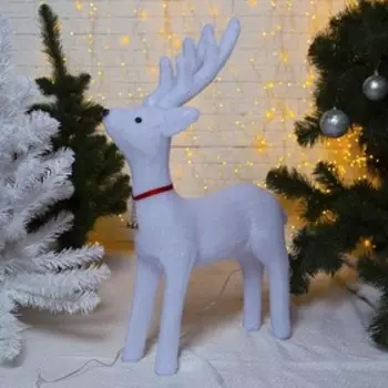 Светодиодная фигура «Олень матовый» 52 80 21 см, акрил, 80 LED, 8 режимов, 24 В, свечение белое