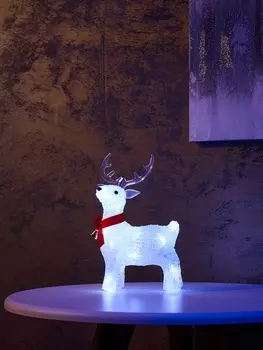 Светодиодная фигура «Олененок» 25 13 см, акрил, 20 LED, батарейки ААх2 (не в комплекте), свечение белое