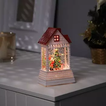 Светодиодная фигура «Ребёнок у ёлки» 7.5 12.5 4.9 см, пластик, батарейки АААх2 (не в комплекте), свечение тёплое белое