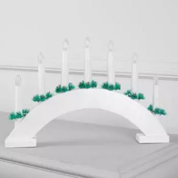 Светодиодная фигура «Рождественская горка» 34 26 5 см, дерево, 220 В, свечение тёплое белое