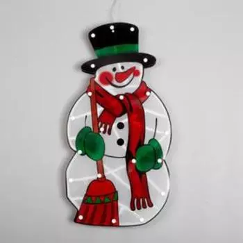 Светодиодная фигура «Снеговик» 23 43 см, пластик, 220 В, свечение мульти (RG/RB)