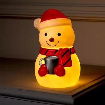 Светодиодная фигура «Снеговик» 9 20 9 см, пластик, батарейки LR44х3 (в комплекте), свечение тёплое белое