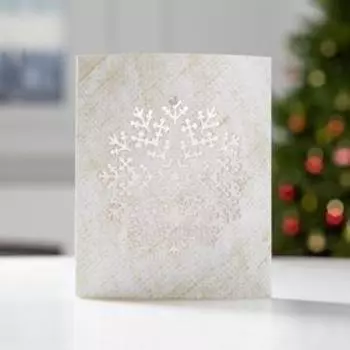 Светодиодная фигура «Снежинка» 13 16 5 см, картон, батарейка ААх2 (не в комплекте), свечение тёплое белое