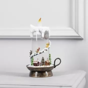 Светодиодная свеча с имбирными пряниками, 14 23 12 см, пластик, батарейки ААх3 (не в комплекте), USB, свечение тёплое белое