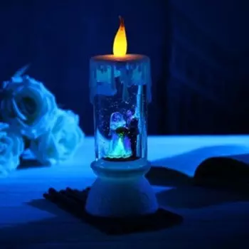 Светодиодная фигура «Свеча с женихом и невестой», 10 × 26 × 10 см, батарейки ААх3 (не в комплекте), свечение мульти (RGB)