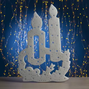 Светодиодная фигура «Свечки» 28 42 см, пластик, 220 В, свечение мульти (RG/RB)