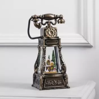 Светодиодная фигура «Телефон с домиком» 13 26 11 см, пластик, батарейки ААх3 (не в комплекте), USB, свечение тёплое белое