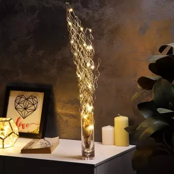 Светодиодная фигура «Ветвь» 60х20х3 см, 20 LED, батарейки AAх2 (не в комплекте), свечение теплое белое