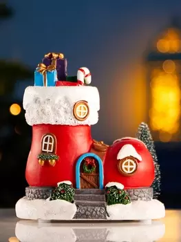 Светодиодная фигура «Волшебный сапожок», 1311 см, 4 LED, от батареек АААx2, свечение тёплое белое