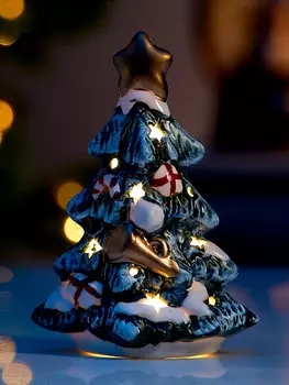 Светодиодная фигура «Зеленая Ёлка», 9.85.56.5 см, 1 LED, на батарейках LR443 шт., тёплый белый свет