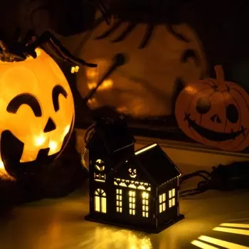 Светодиодная игрушка «Дом с призраками» 8 10 4.5 см, пластик, батарейки LR1130х3 (в комплекте), свечение тёплое белое