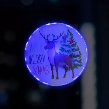 Светодиодная игрушка на липучке «Олень» 13 см, батарейки LR44х3 (в комплекте), свечение мульти