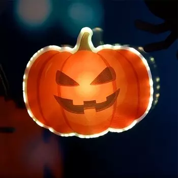 Светодиодная игрушка «Тыква» 10 8.5 см, батарейки AG13х3, свечение мульти