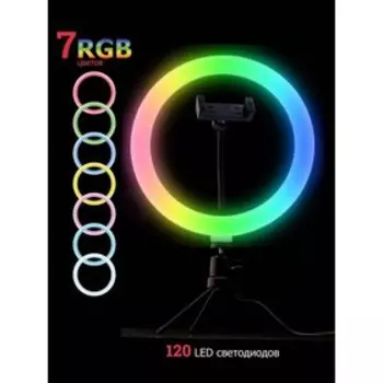 Светодиодная кольцевая лампа на штативе Pioneer SL-10520, 10" (26 см), 5Вт, 14-130 см