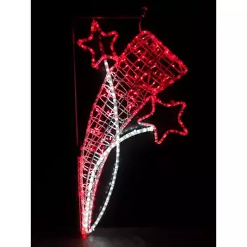 Светодиодная консоль "Две звезды с лентой", 150 x 75 x 5 см, 40 Вт