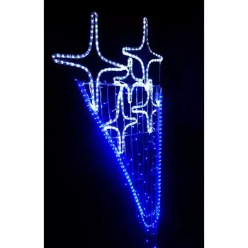 Светодиодная консоль "Пять звезд с гирляндой", 150 x 75 x 5 см, 40 Вт