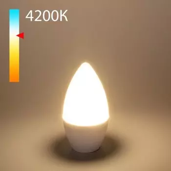 Светодиодная лампа «Свеча» C37 Elektrostandard, 37х37х111 мм, 8Вт, E14, 890Лм, 4200К